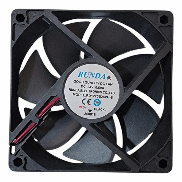 Ventilador Runda 12x12x2.5 Cm .60a 24v Mega Force Sweiss