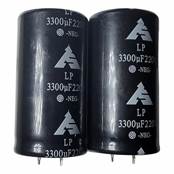 2 Capacitores 3300uf 220v Lp 6.5x3.5cm Para Inversoras Infra